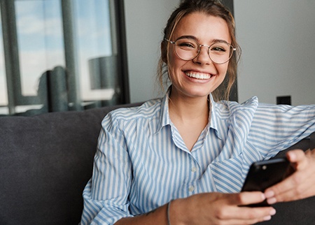 A smiling young woman